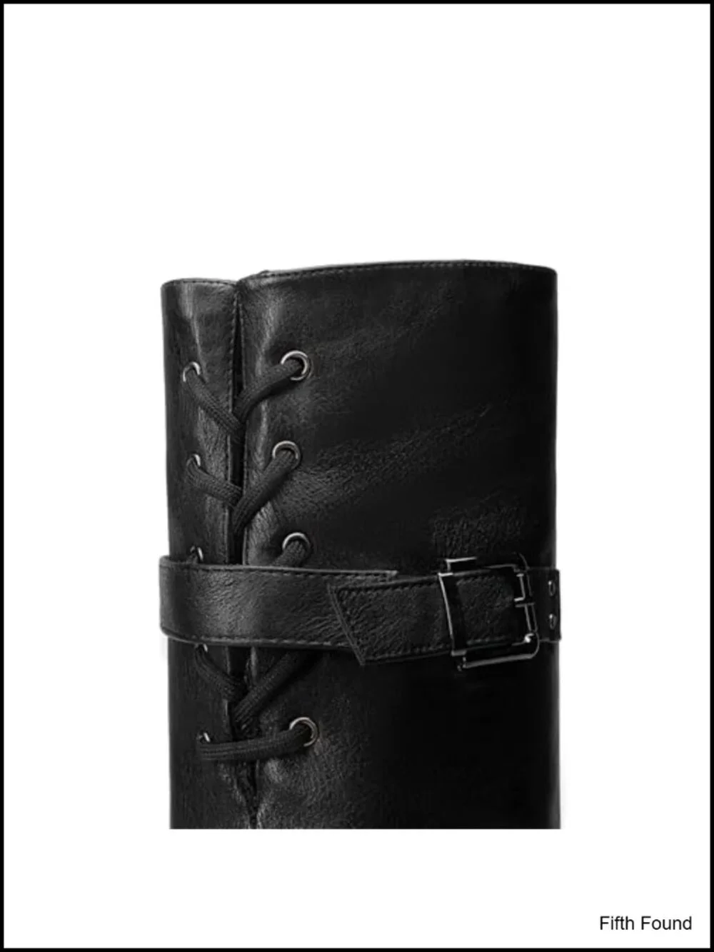 Over the Knee Flat Boots Faux Fur Lined Slouch Thigh High Buckle Lace Up